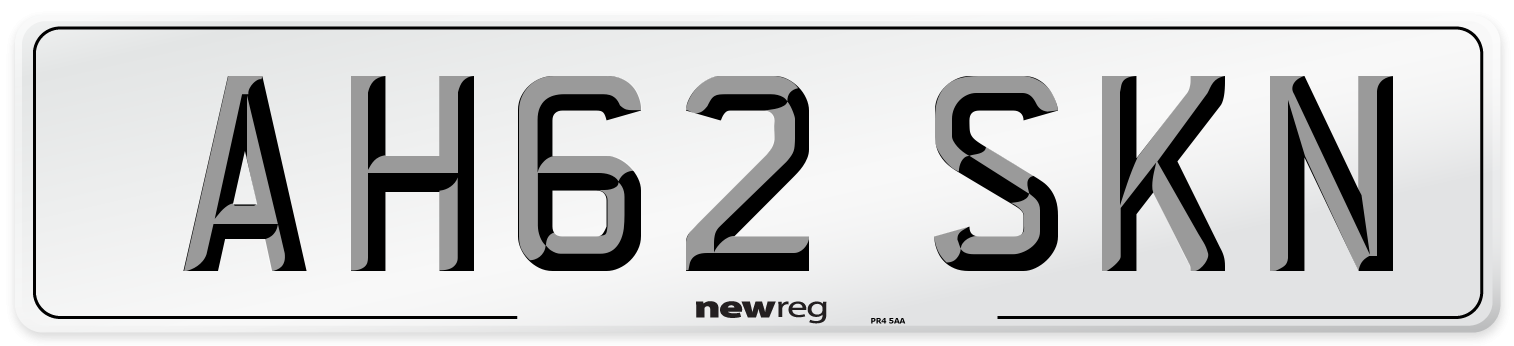 AH62 SKN Number Plate from New Reg